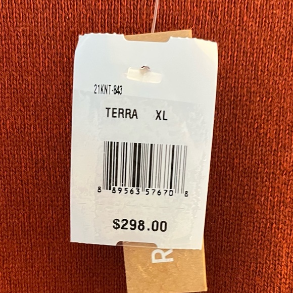 Roller Rabbit Sweater Varo Eyelet Peplum Hem Mock Neck Cashmere Sweater XL NWT - Picture 10 of 16